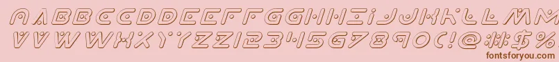 Planetx3Dital Font – Brown Fonts on Pink Background