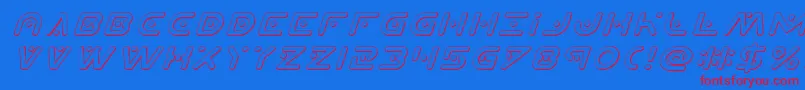 Planetx3Dital Font – Red Fonts on Blue Background