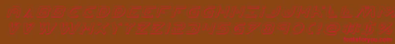 Planetx3Dital Font – Red Fonts on Brown Background