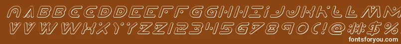 Planetx3Dital Font – White Fonts on Brown Background