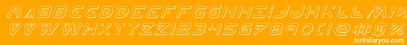 Planetx3Dital Font – White Fonts on Orange Background