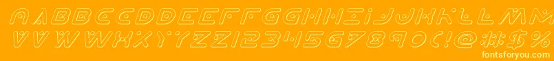 Planetx3Dital Font – Yellow Fonts on Orange Background