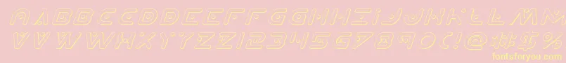 Planetx3Dital Font – Yellow Fonts on Pink Background