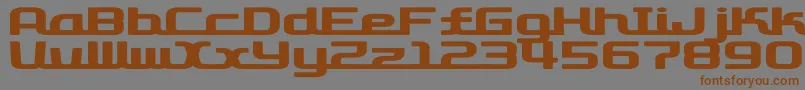 D3roadsterismw Font – Brown Fonts on Gray Background