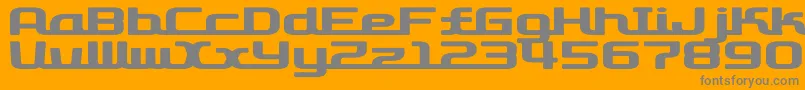 D3roadsterismw Font – Gray Fonts on Orange Background