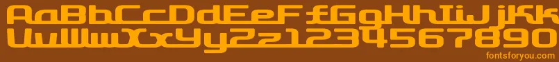 D3roadsterismw Font – Orange Fonts on Brown Background