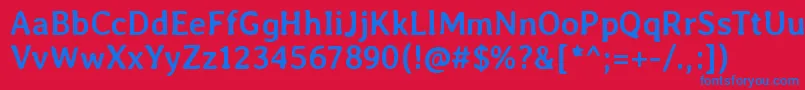 AverialibreBold Font – Blue Fonts on Red Background