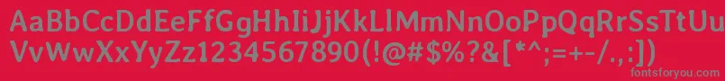 フォントAverialibreBold – 赤い背景に灰色の文字