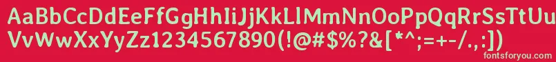 AverialibreBold Font – Green Fonts on Red Background