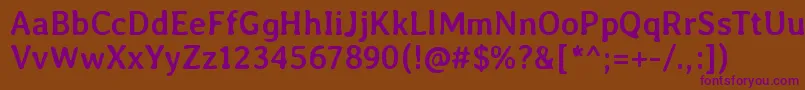 Шрифт AverialibreBold – фиолетовые шрифты на коричневом фоне