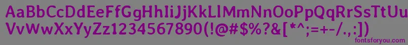 Шрифт AverialibreBold – фиолетовые шрифты на сером фоне