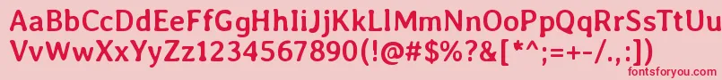 AverialibreBold Font – Red Fonts on Pink Background