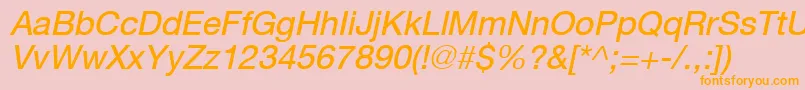 Heavenetica5pSbldoblsh Font – Orange Fonts on Pink Background