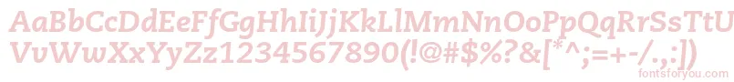 CaecilialtstdHeavyitalic Font – Pink Fonts on White Background