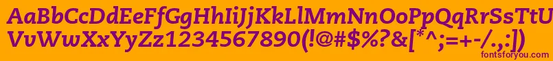 CaecilialtstdHeavyitalic Font – Purple Fonts on Orange Background