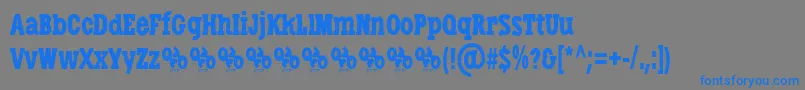 LibertatusDuas-Schriftart – Blaue Schriften auf grauem Hintergrund