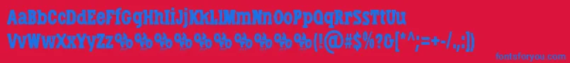 LibertatusDuas Font – Blue Fonts on Red Background