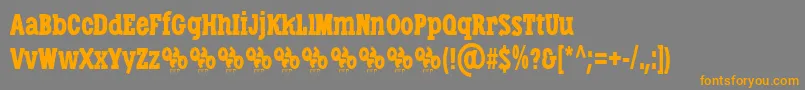 LibertatusDuas Font – Orange Fonts on Gray Background