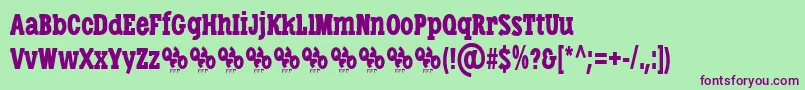 LibertatusDuas Font – Purple Fonts on Green Background