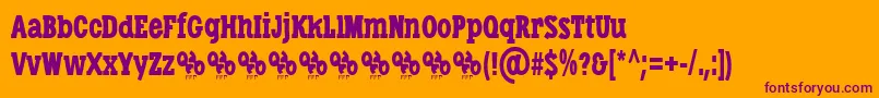 LibertatusDuas-Schriftart – Violette Schriften auf orangefarbenem Hintergrund