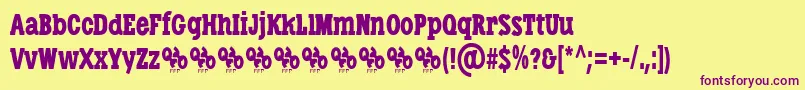 LibertatusDuas Font – Purple Fonts on Yellow Background