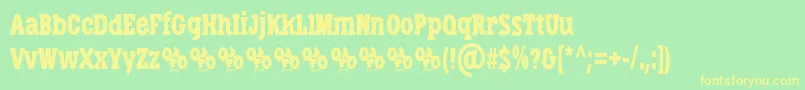 LibertatusDuas Font – Yellow Fonts on Green Background