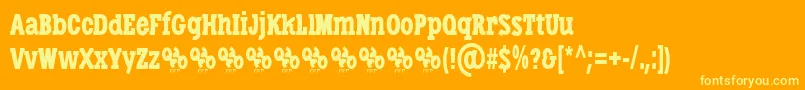 LibertatusDuas Font – Yellow Fonts on Orange Background