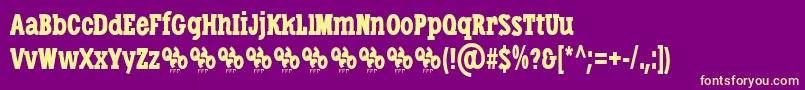 LibertatusDuas Font – Yellow Fonts on Purple Background