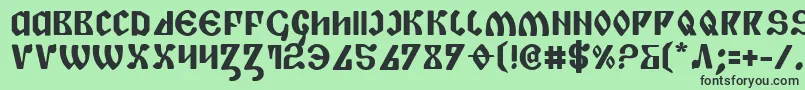 Piperb Font – Black Fonts on Green Background