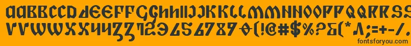 Piperb Font – Black Fonts on Orange Background