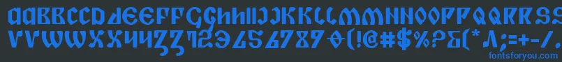 Piperb Font – Blue Fonts on Black Background