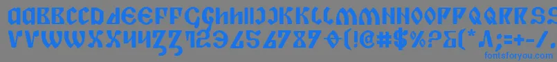 Piperb Font – Blue Fonts on Gray Background