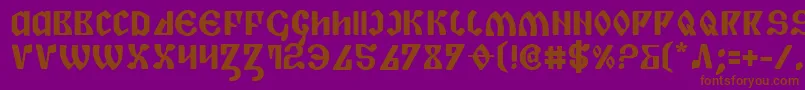 Fonte Piperb – fontes marrons em um fundo roxo