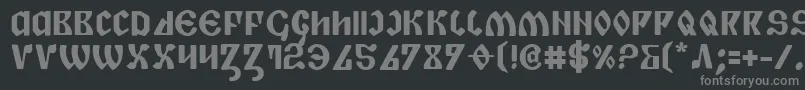 Piperb Font – Gray Fonts on Black Background
