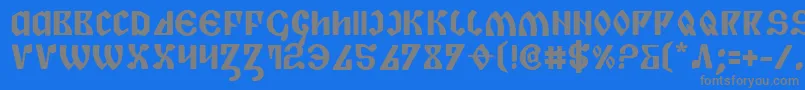 Piperb Font – Gray Fonts on Blue Background