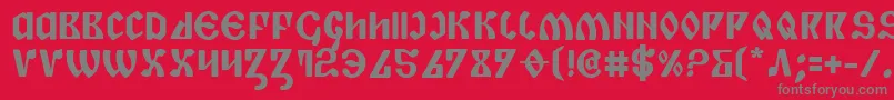 More about Piperb Font Piperb Font – Gray Fonts on Red Background
