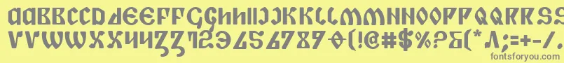 Piperb Font – Gray Fonts on Yellow Background