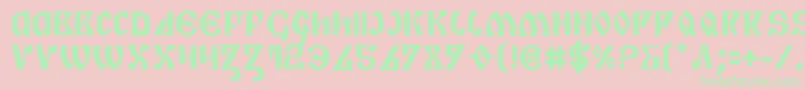 Piperb Font – Green Fonts on Pink Background