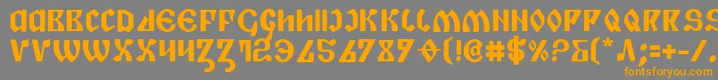 Piperb Font – Orange Fonts on Gray Background
