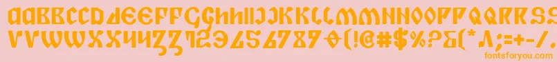 Piperb Font – Orange Fonts on Pink Background