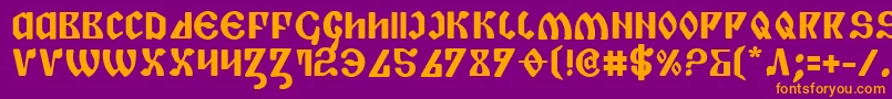 Piperb Font – Orange Fonts on Purple Background