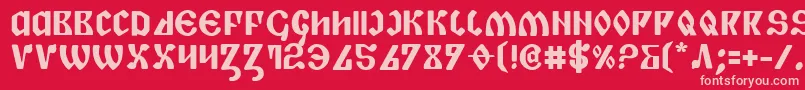 Piperb Font – Pink Fonts on Red Background