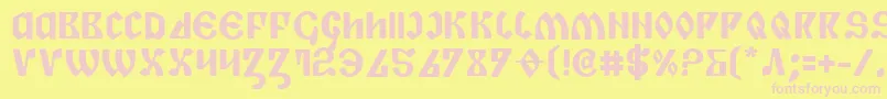 Шрифт Piperb – розовые шрифты на жёлтом фоне