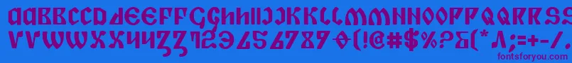 Piperb Font – Purple Fonts on Blue Background
