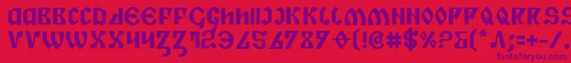 Piperb Font – Purple Fonts on Red Background
