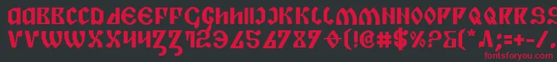 Piperb Font – Red Fonts on Black Background