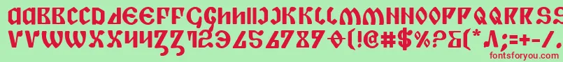 Piperb Font – Red Fonts on Green Background