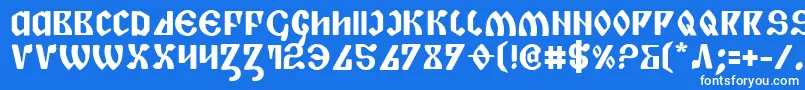Шрифт Piperb – белые шрифты на синем фоне