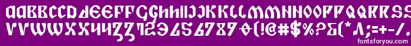 フォントPiperb – 紫の背景に白い文字