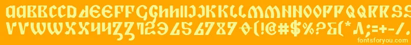 Piperb Font – Yellow Fonts on Orange Background